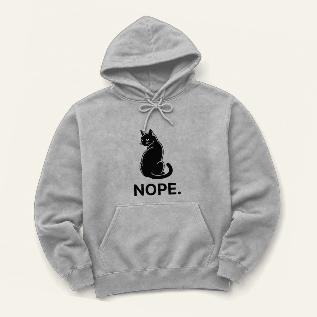 Nope Hoodie in Sport Grey