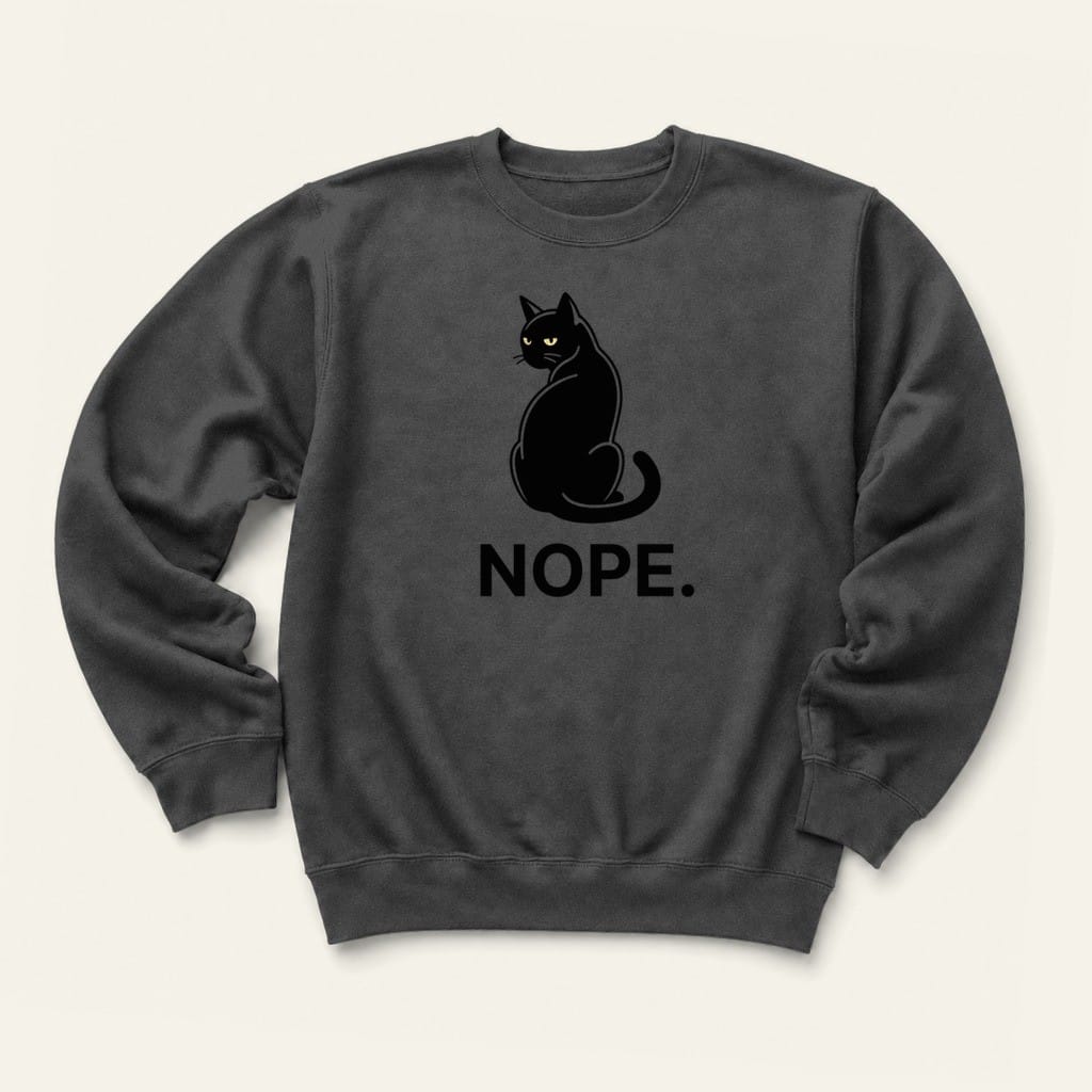 Nope Sweatshirt in Dark Heather