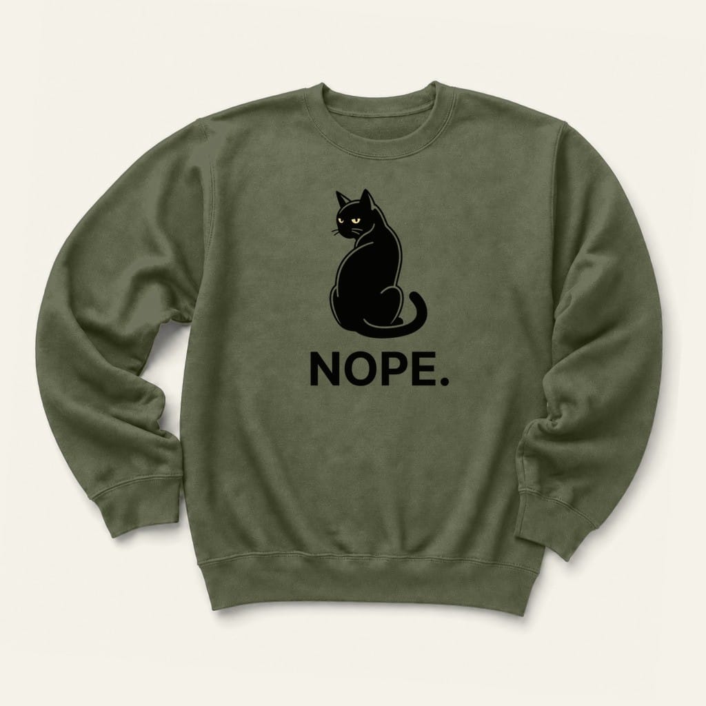 Nope Sweatshirt in Military Green