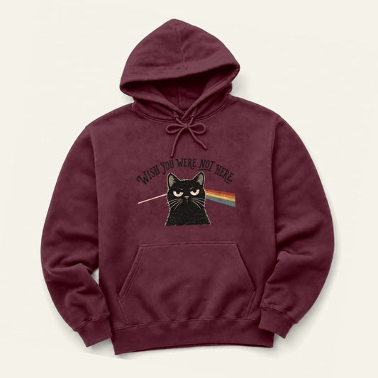 Not Here Hoodie in Maroon