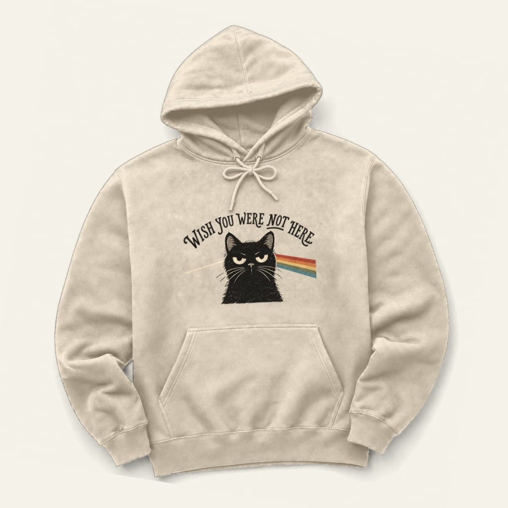 Not Here Hoodie in Sand