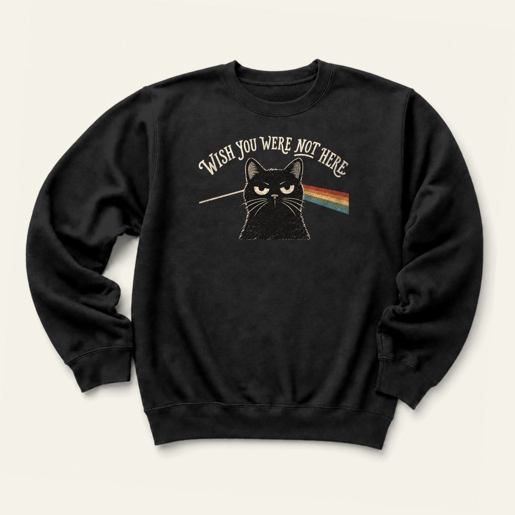 Not Here Sweatshirt in Black