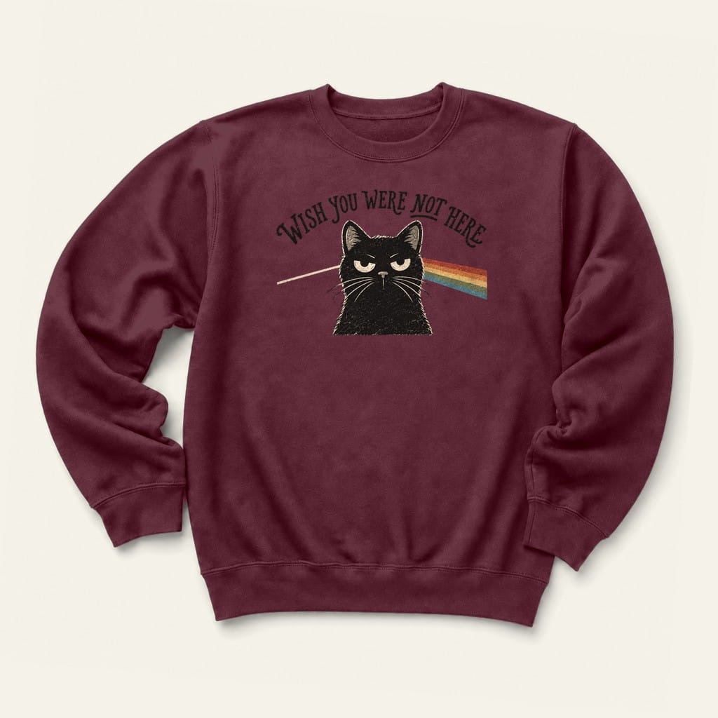 Not Here Sweatshirt in Maroon