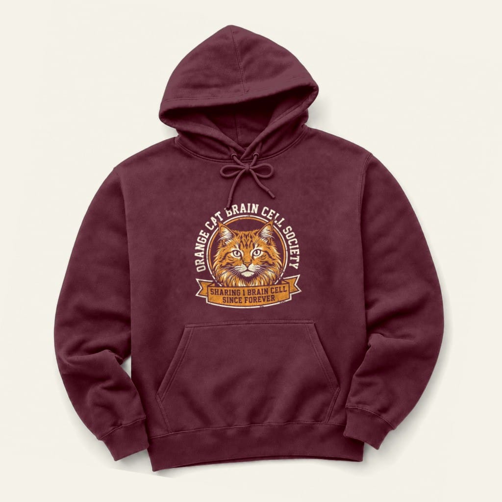 OC Brain Hoodie in Maroon