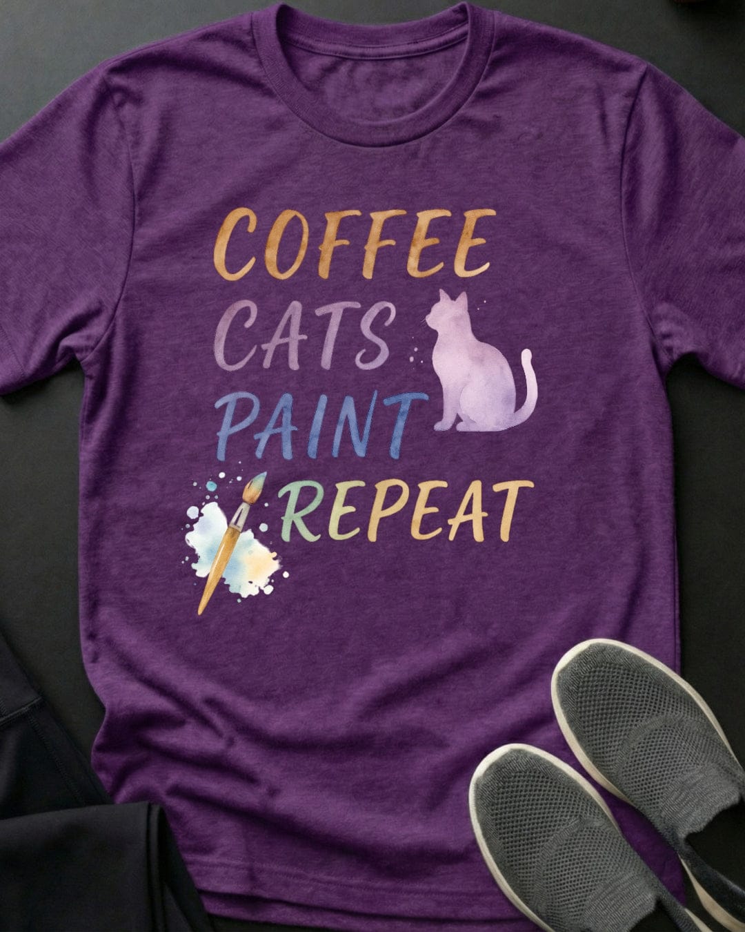 Coffee Cats Paint Tee