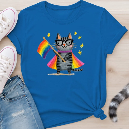 RAINBOW FLAG CAT T-SHIRT