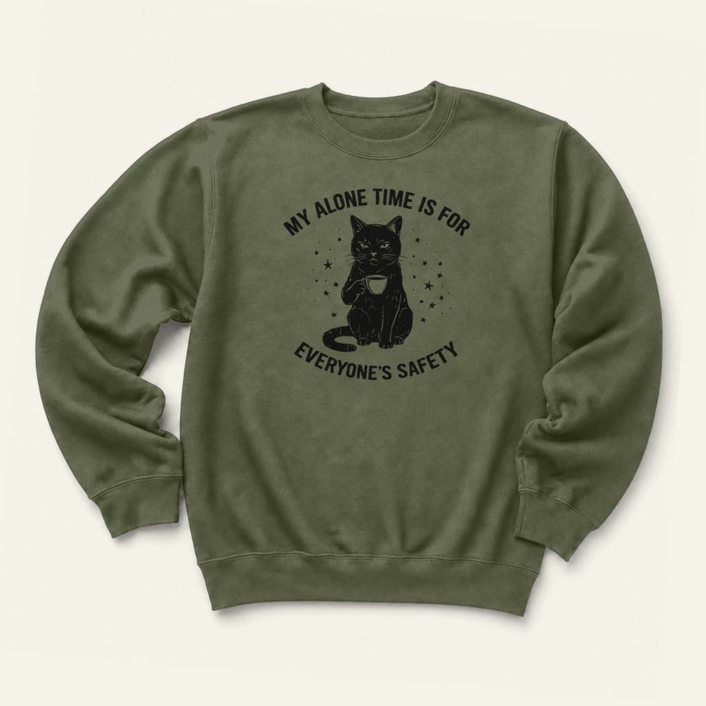 Safety Sweatshirt in Military Green