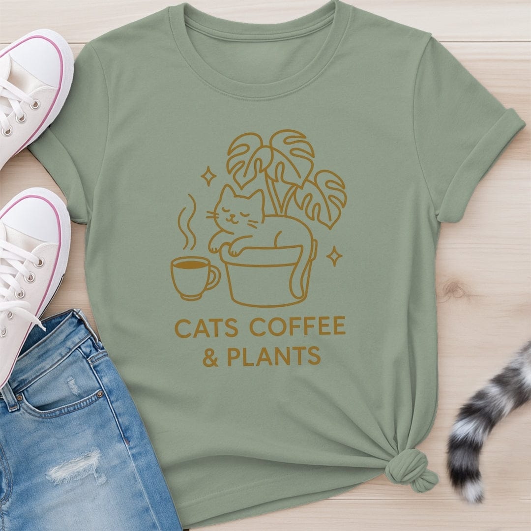 COFFEE AND PLANTS T-SHIRT