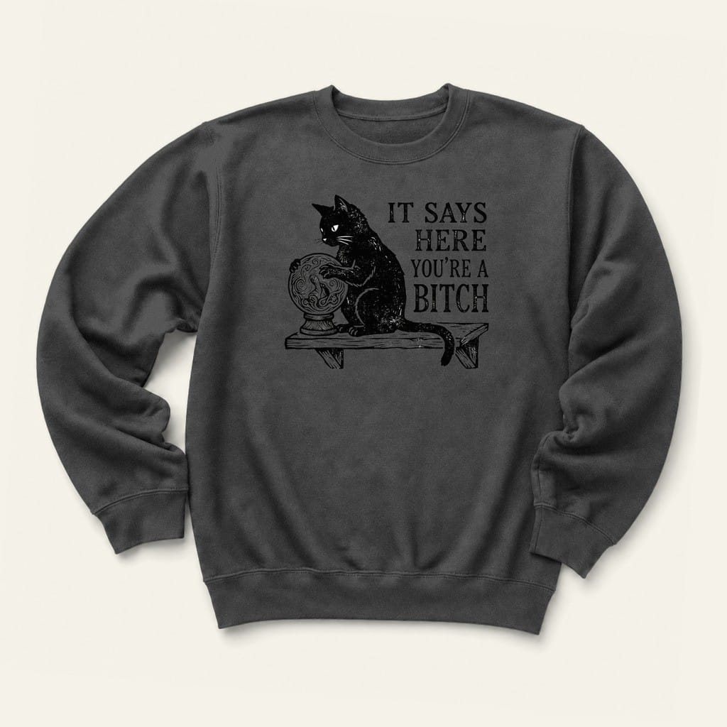 Says Here Sweatshirt in Dark Heather