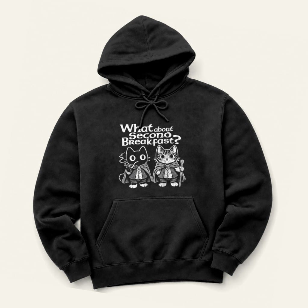 Second Breakfast Hoodie in Black