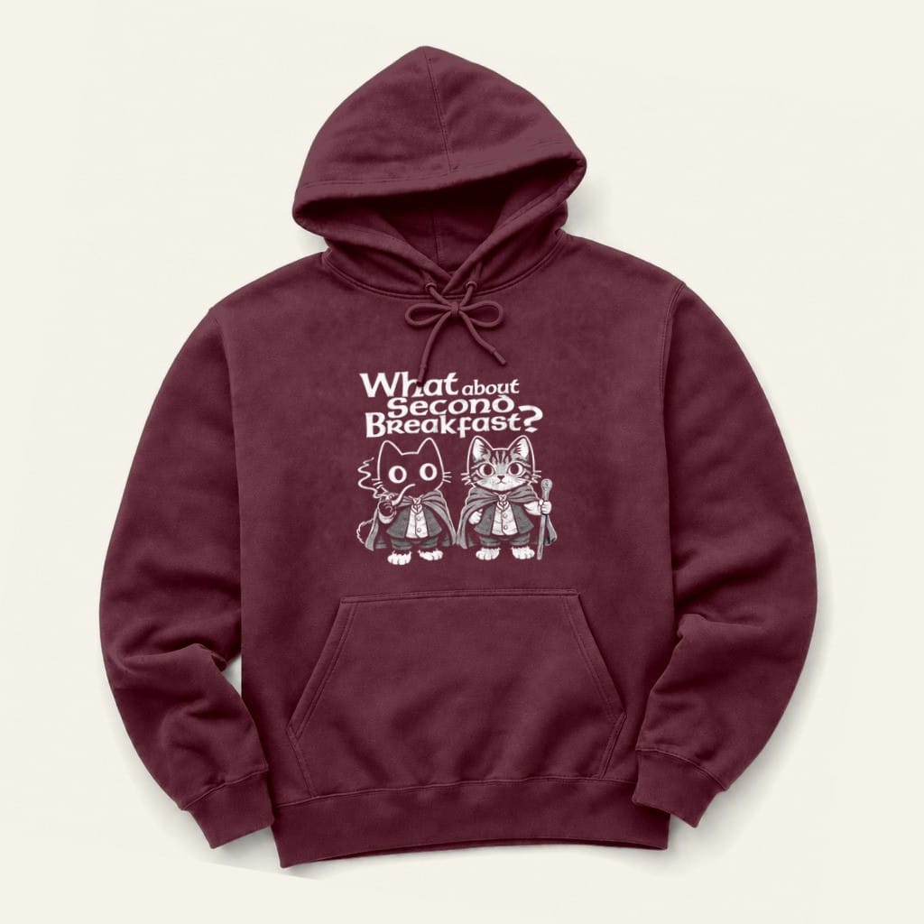 Second Breakfast Hoodie in Maroon