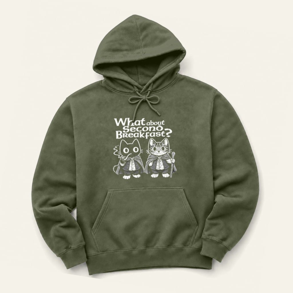 Second Breakfast Hoodie in Military Green