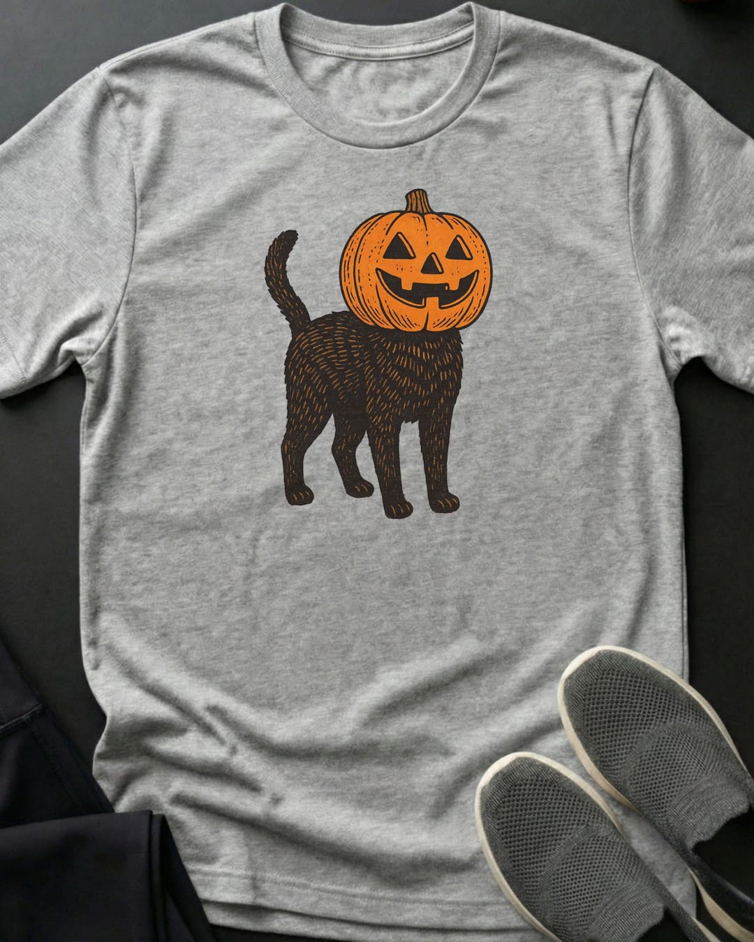 Pumpkin Head Cat Tee