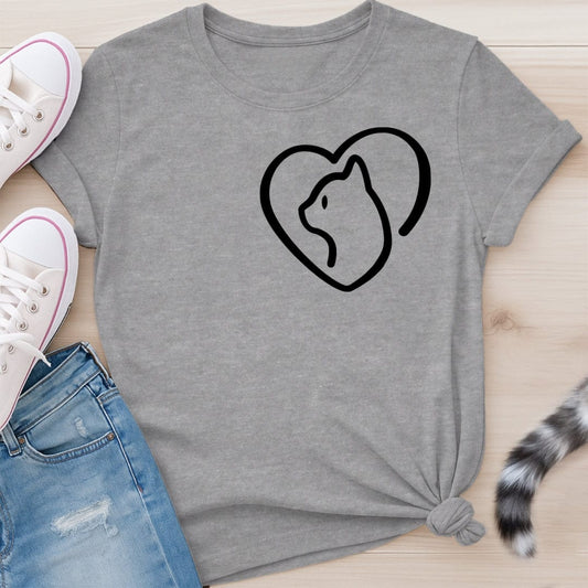 KITTY HEART DOODLE T-SHIRT