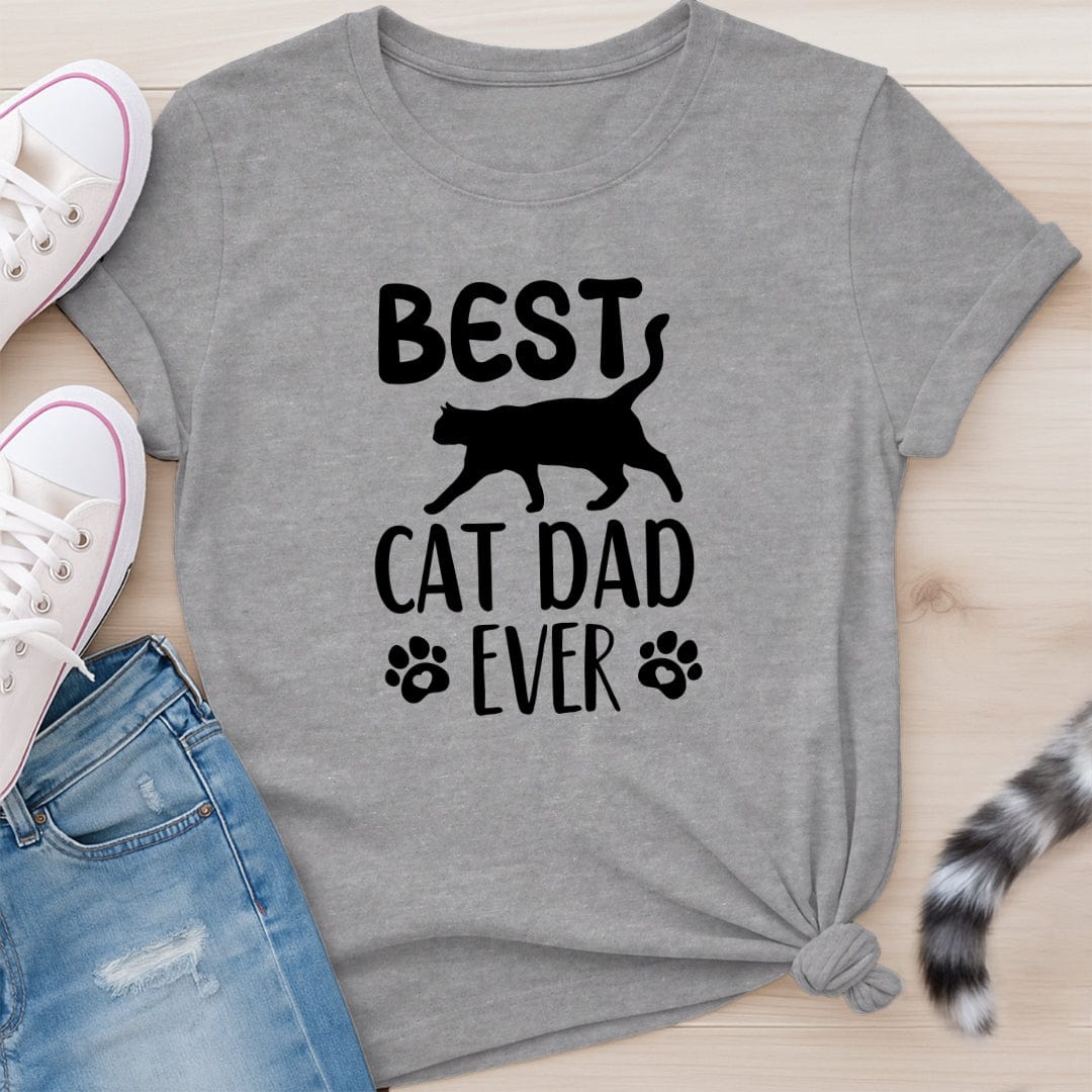 BEST CAT DAD T-SHIRT