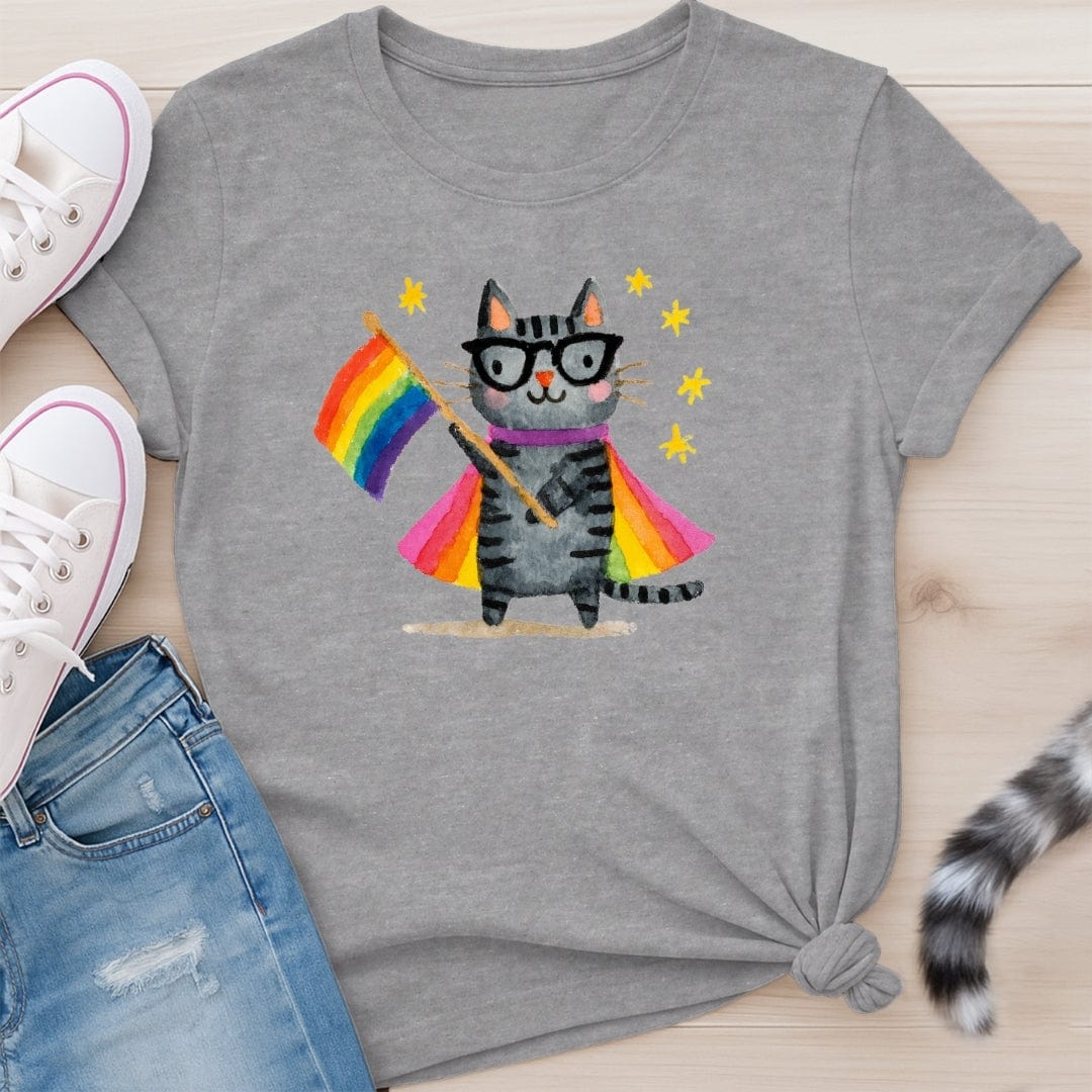 RAINBOW FLAG CAT T-SHIRT