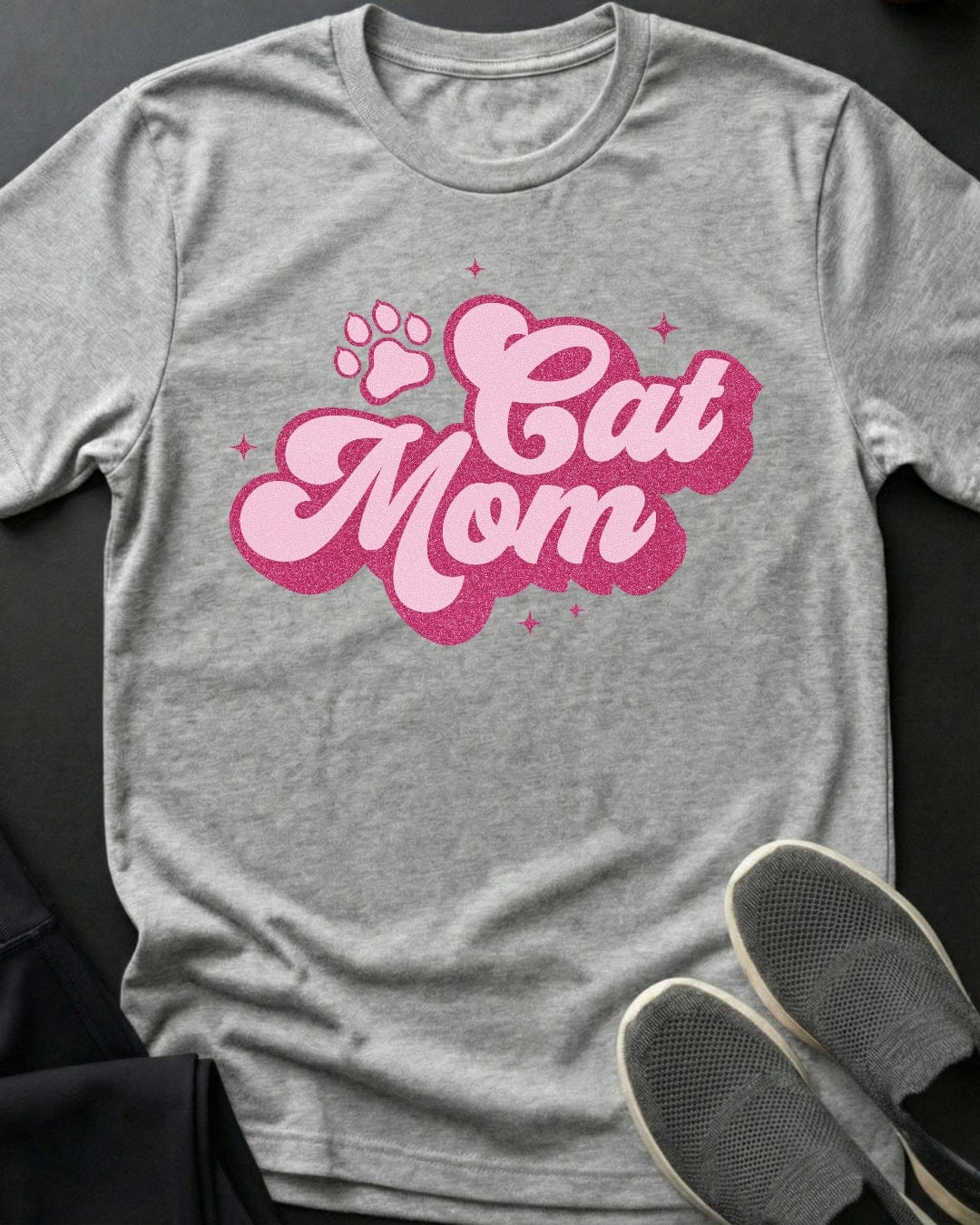 Pink Cat Mom Tee