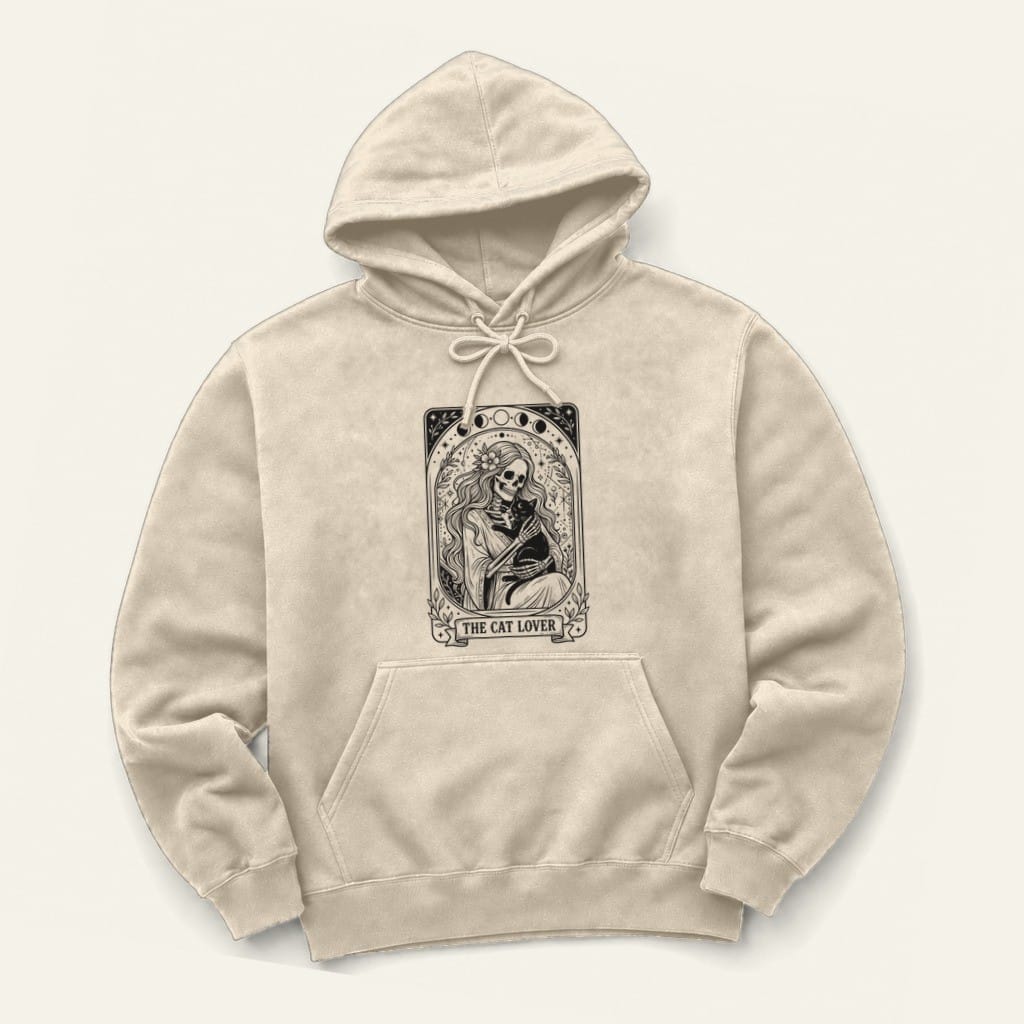 The Cat Lover Hoodie in Sand