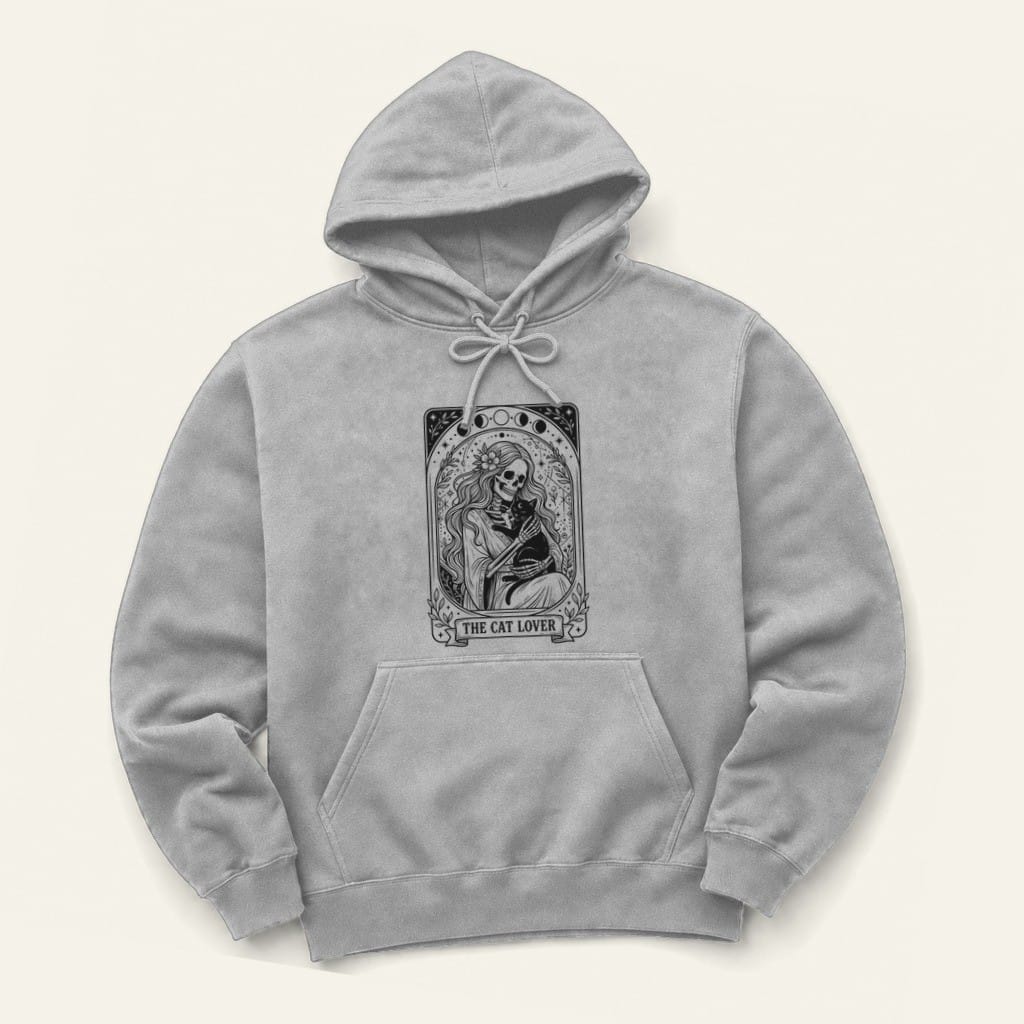 The Cat Lover Hoodie in Sport Grey
