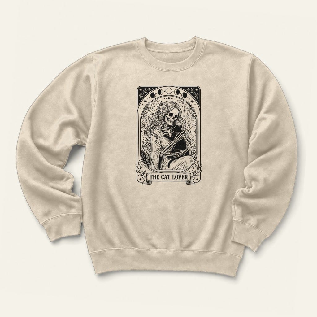 The Cat Lover Sweatshirt in Sand