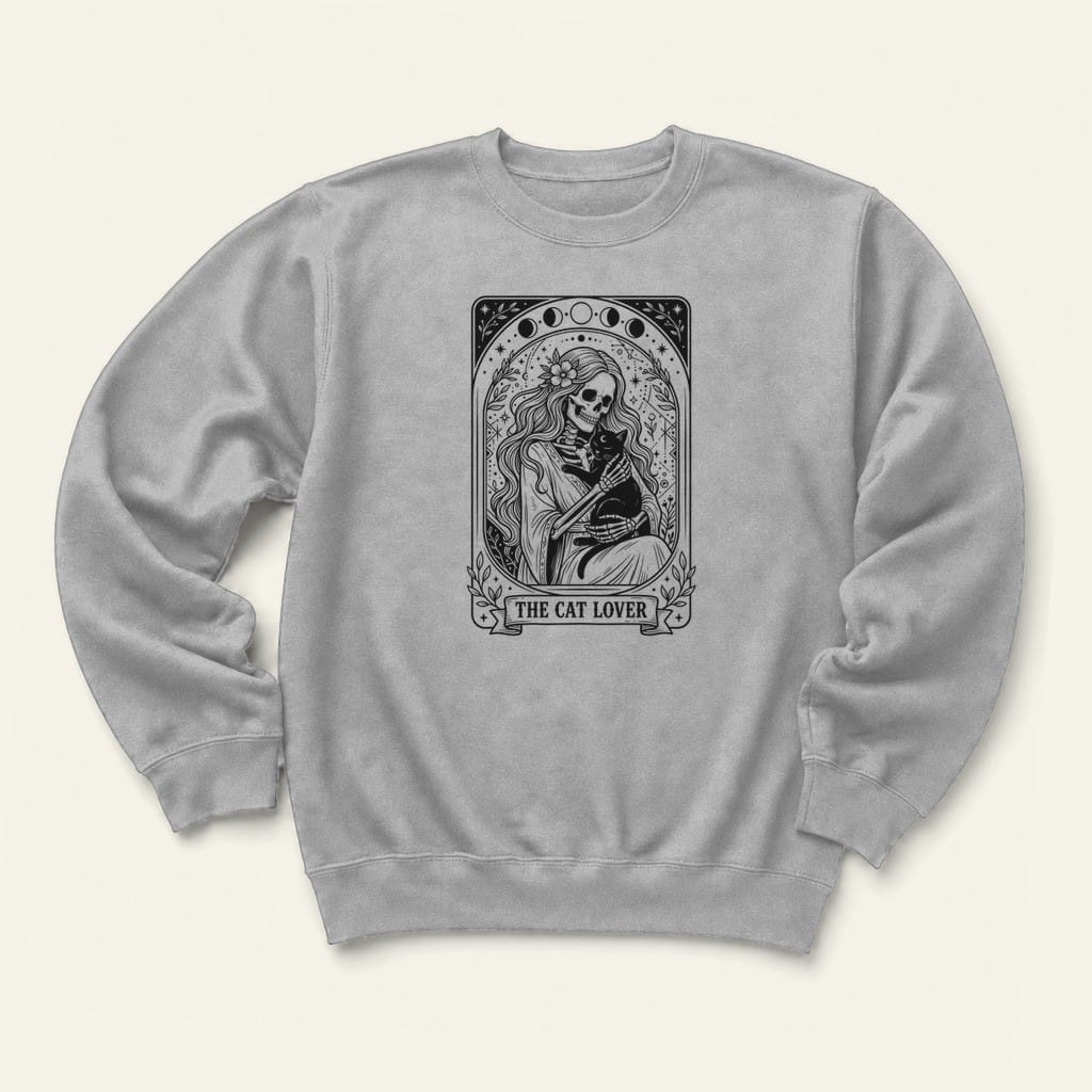 The Cat Lover Sweatshirt in Sport Grey