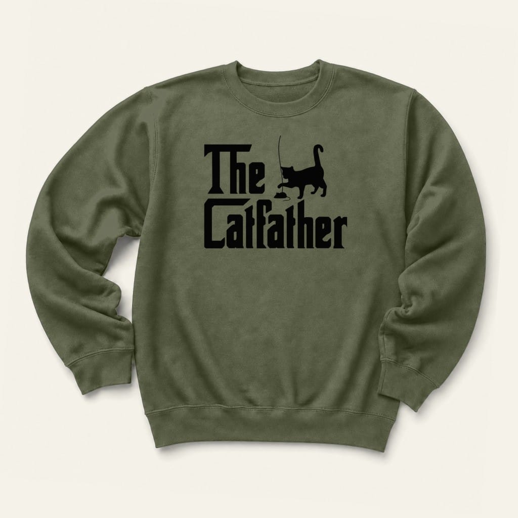 The Catfather Sweatshirt in Military Green