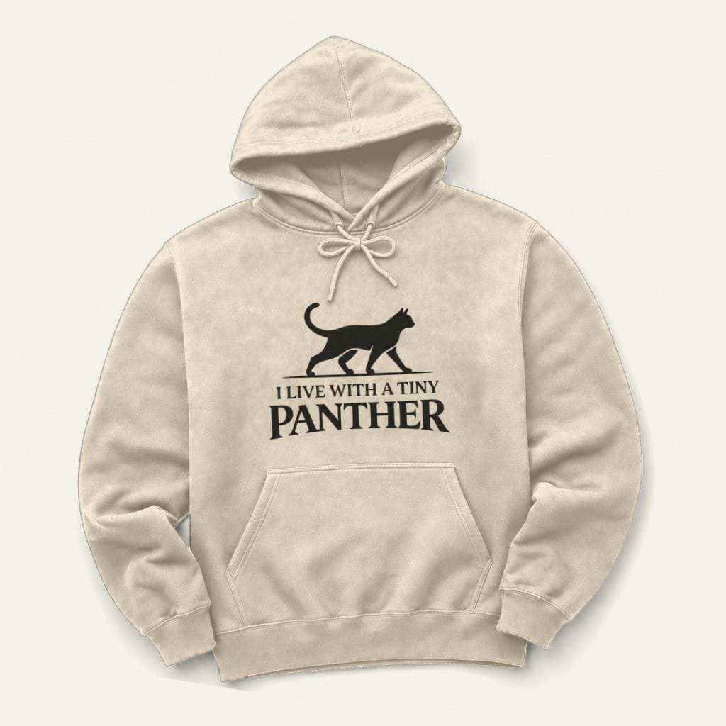 Tiny Panther Hoodie in Sand
