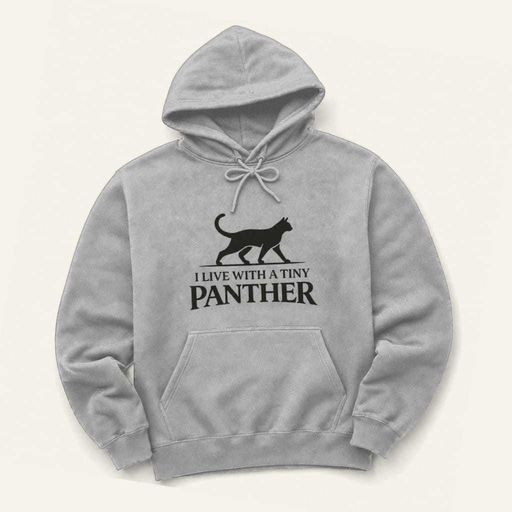 Tiny Panther Hoodie in Sport Grey