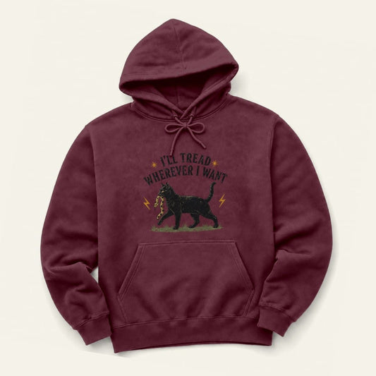 Tread Wherever Hoodie in Maroon
