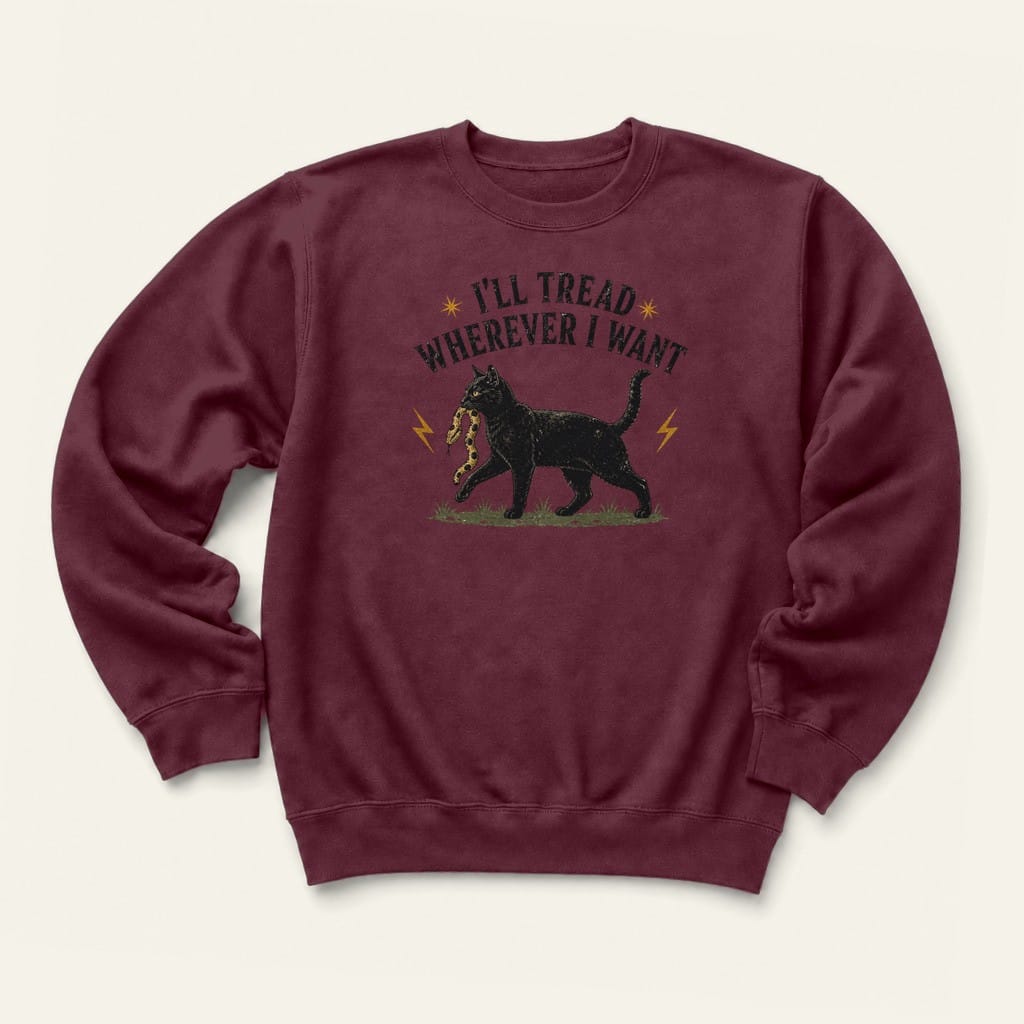 Tread Wherever Sweatshirt in Maroon