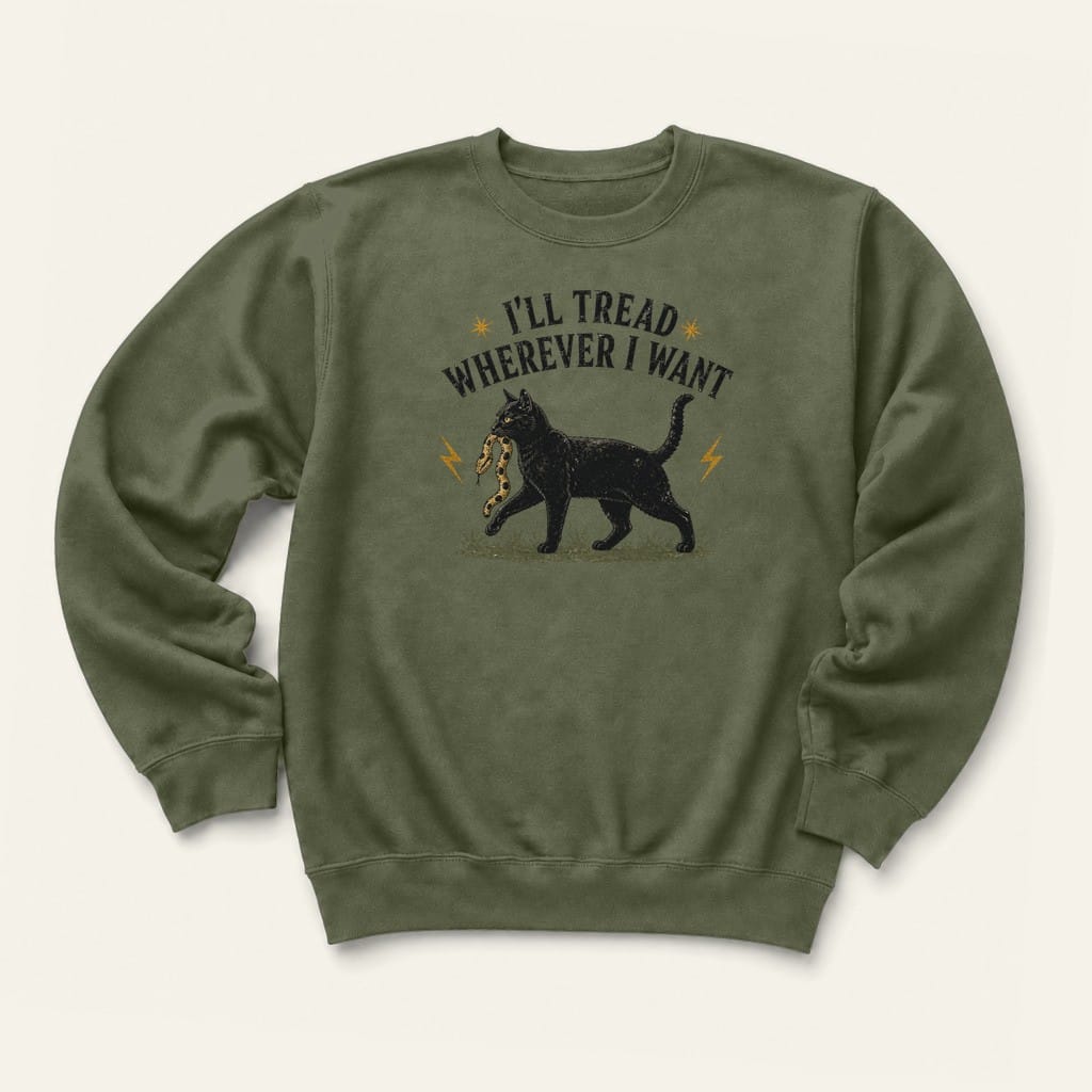 Tread Wherever Sweatshirt in Military Green