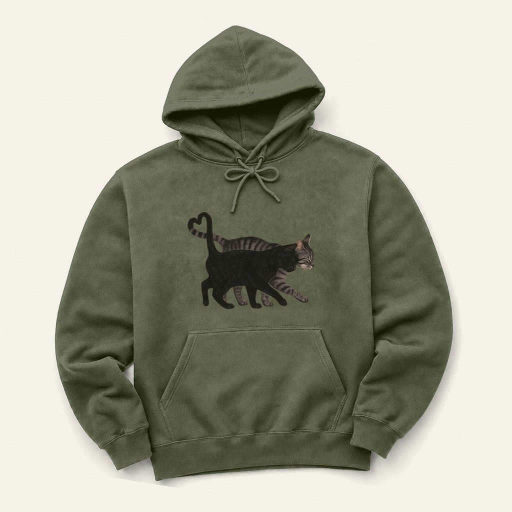 True Love Hoodie in Military Green