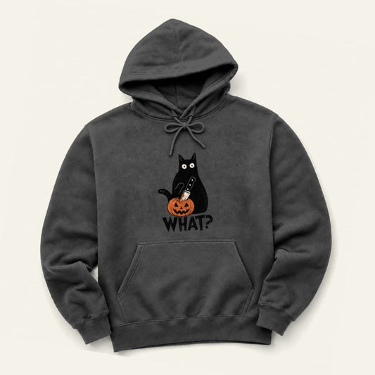 What? Pumpkin Hoodie in Dark Heather