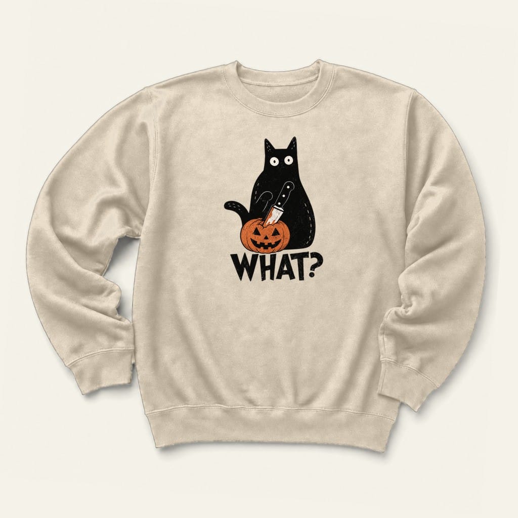What? Pumpkin Sweatshirt in Sand
