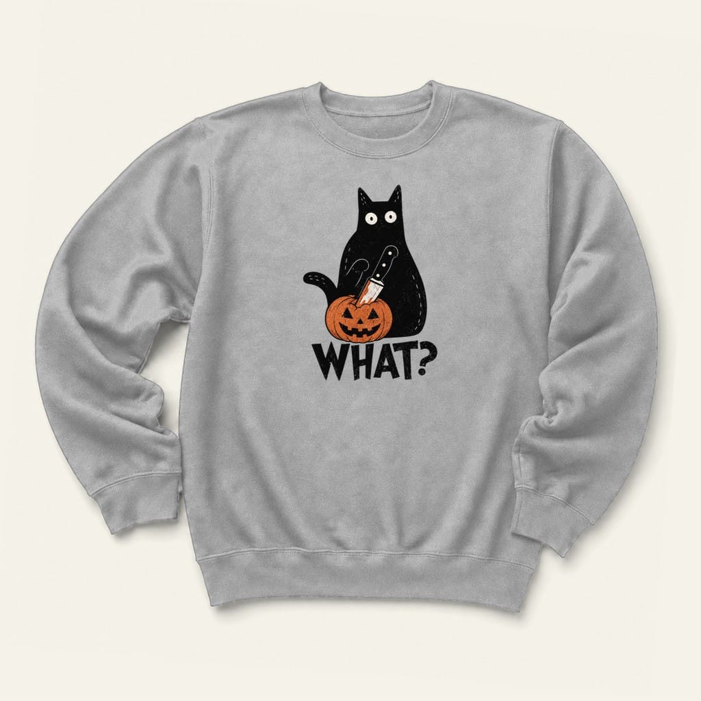 What? Pumpkin Sweatshirt in Sport Grey
