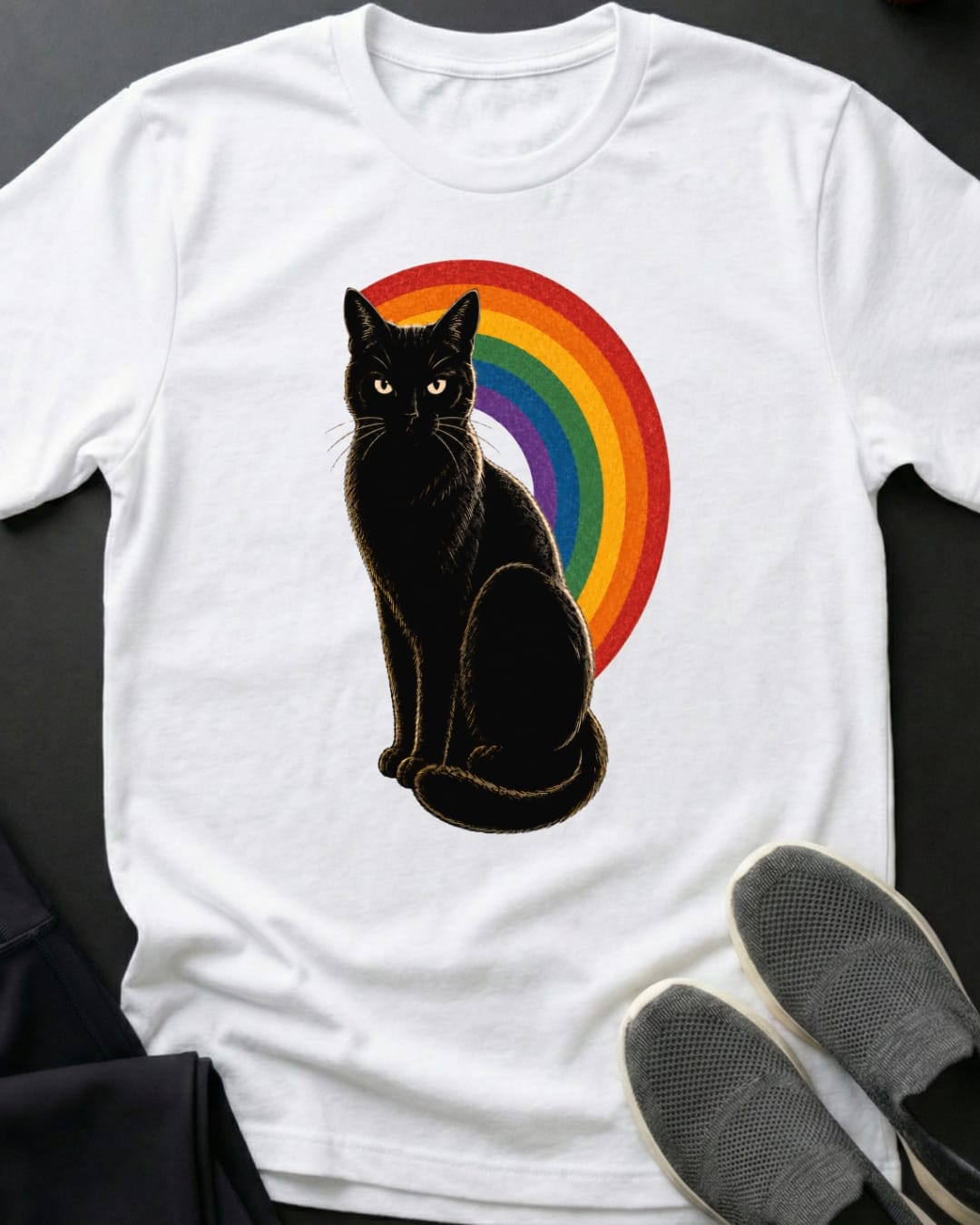 Kitty Rainbow Tee