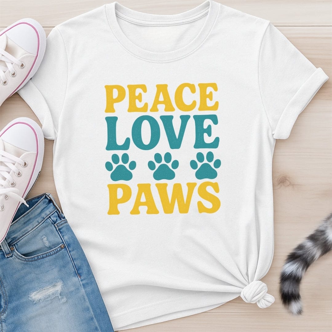PEACE LOVE PAWS T-SHIRT