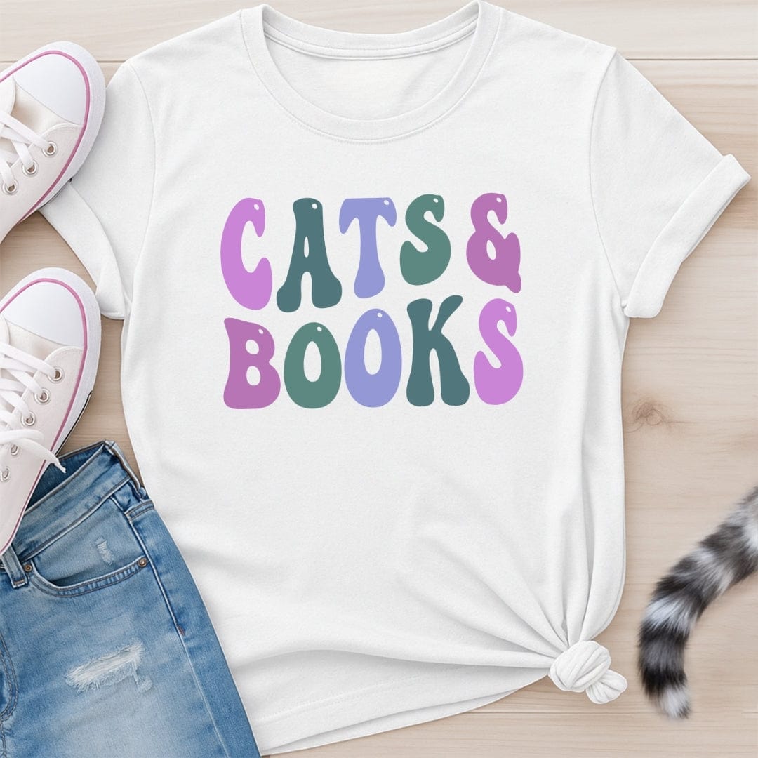 CATS & BOOKS T-SHIRT