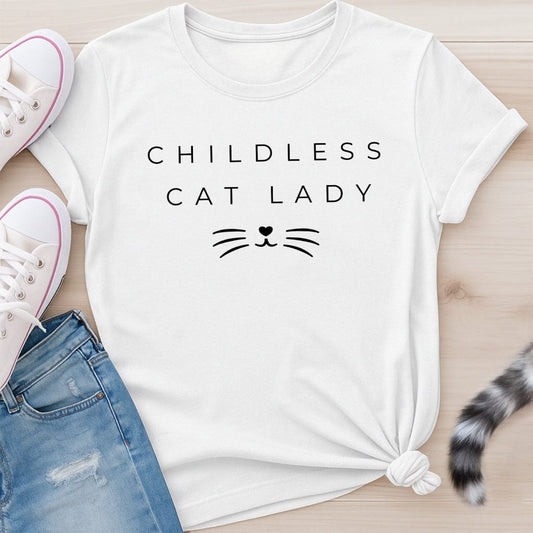 CHILDLESS CAT LADY T-SHIRT