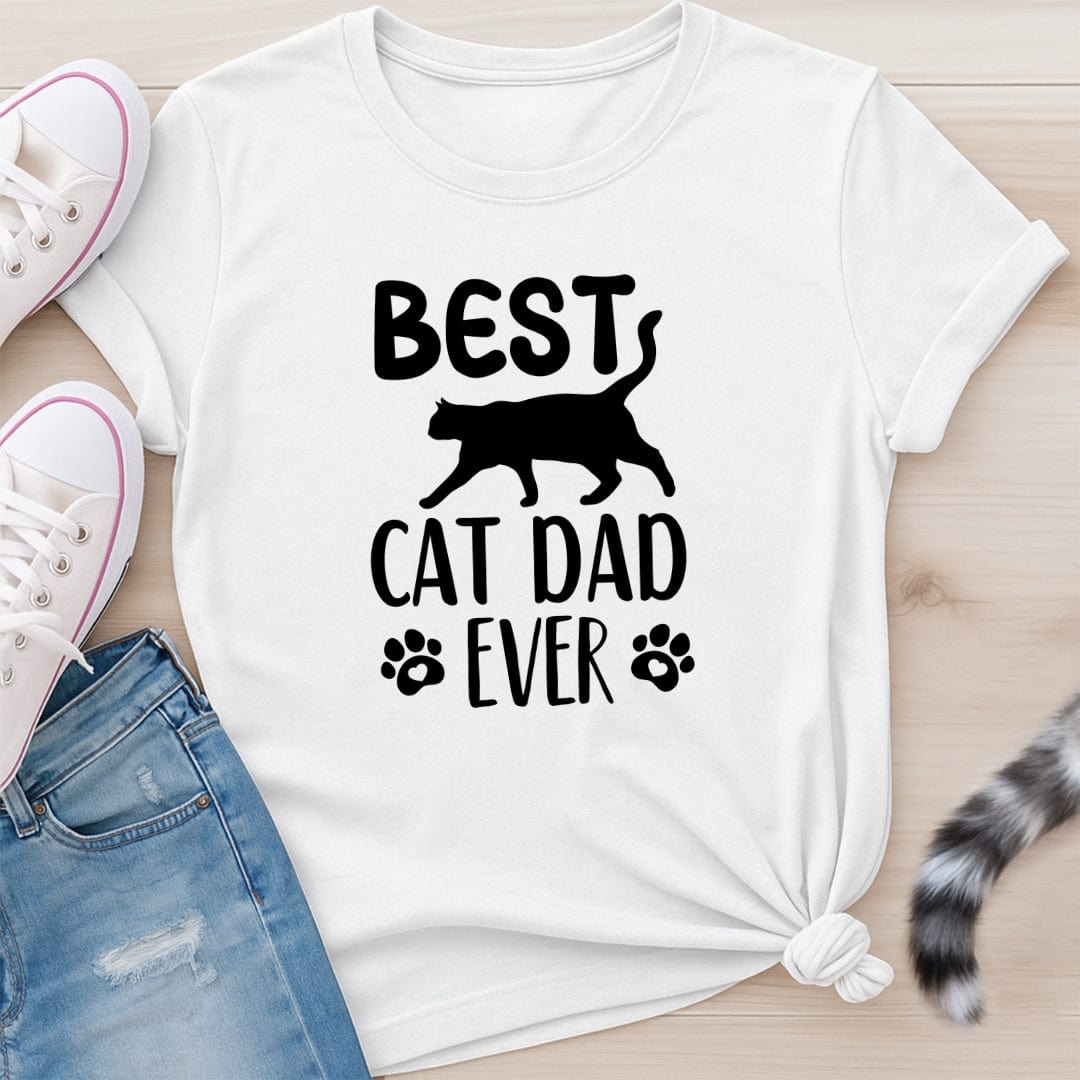 BEST CAT DAD T-SHIRT