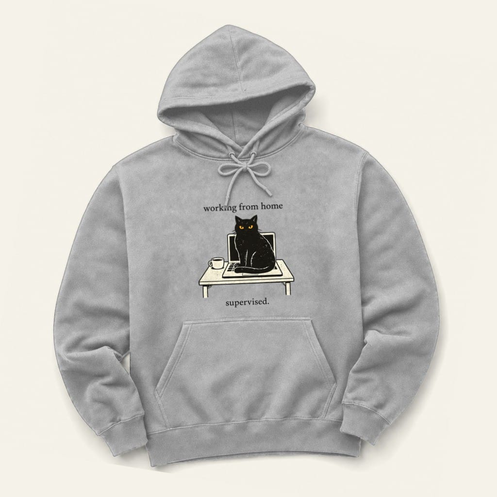 Working From Home Hoodie in Sport Grey