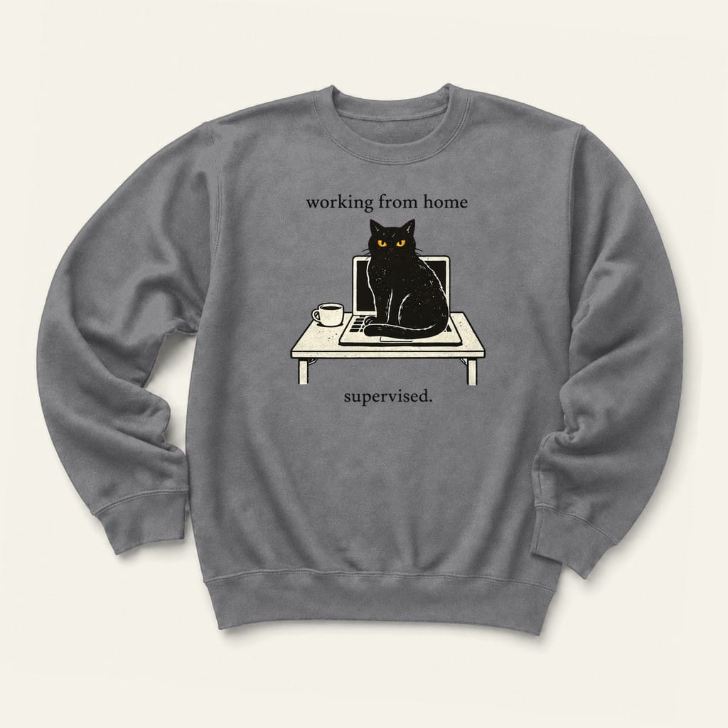Working From Home Sweatshirt in Graphite Heather