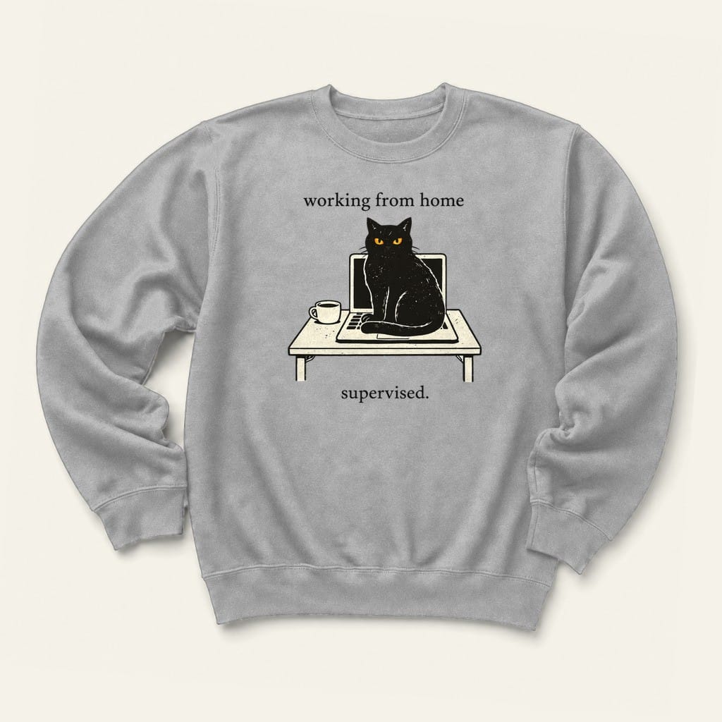 Working From Home Sweatshirt in Sport Grey