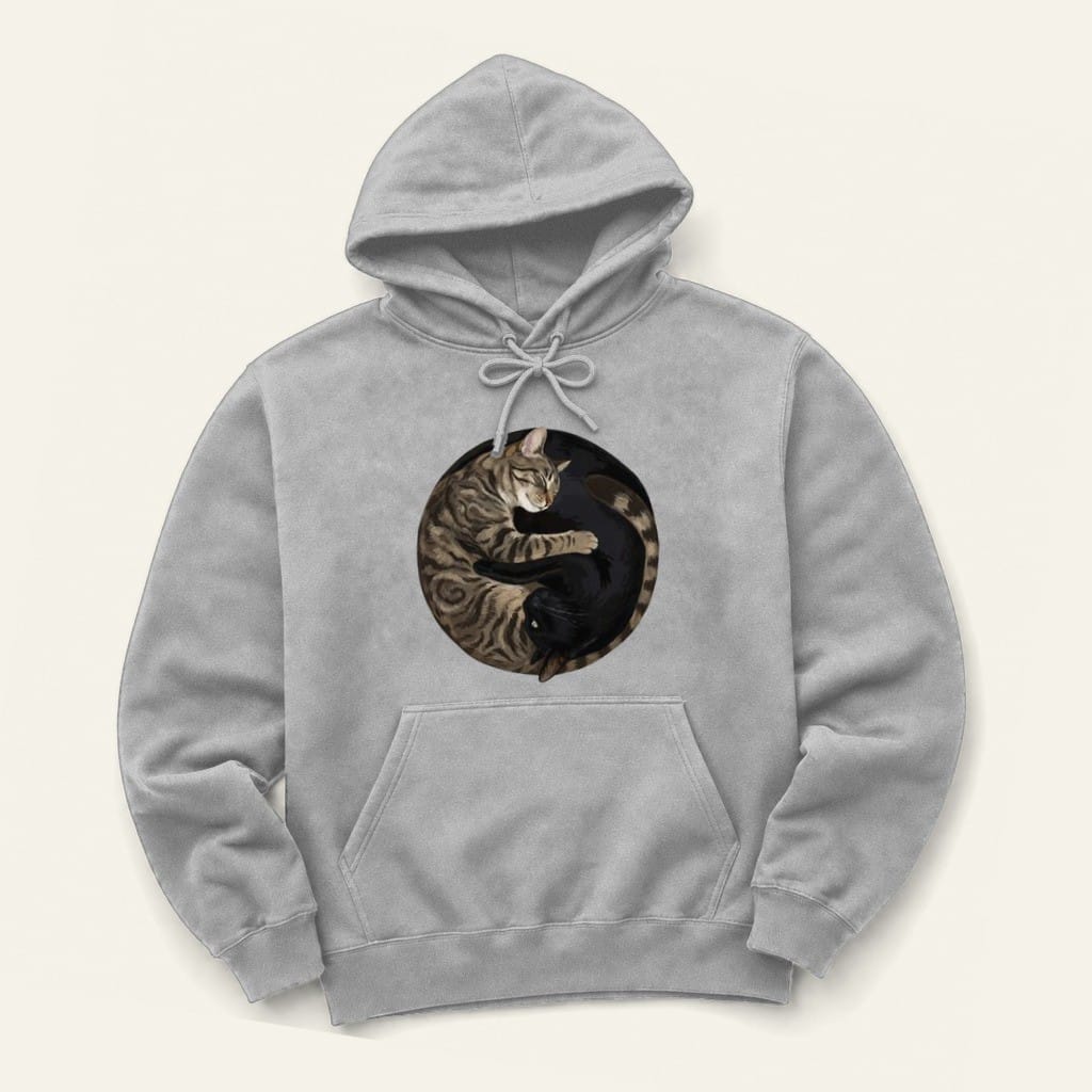 Yin Yang Hoodie in Sport Grey