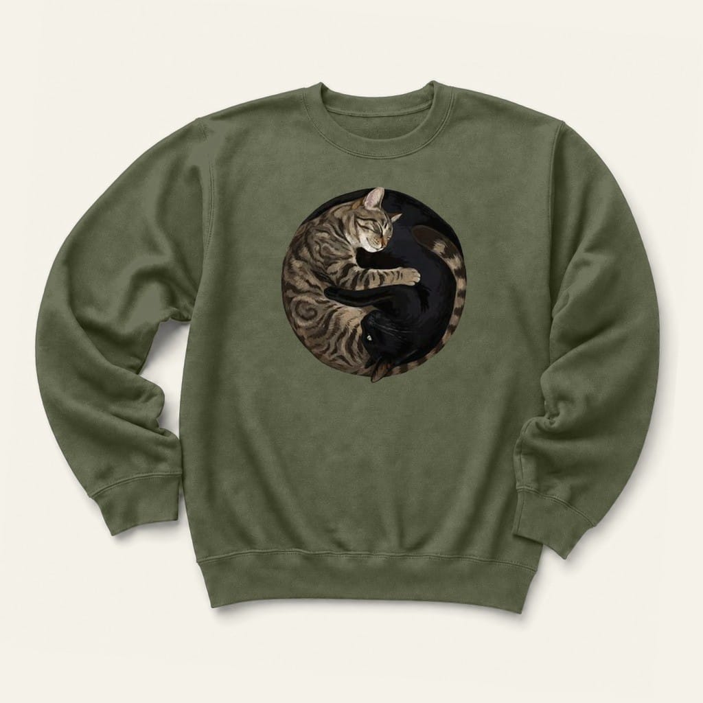 Yin Yang Sweatshirt in Military Green