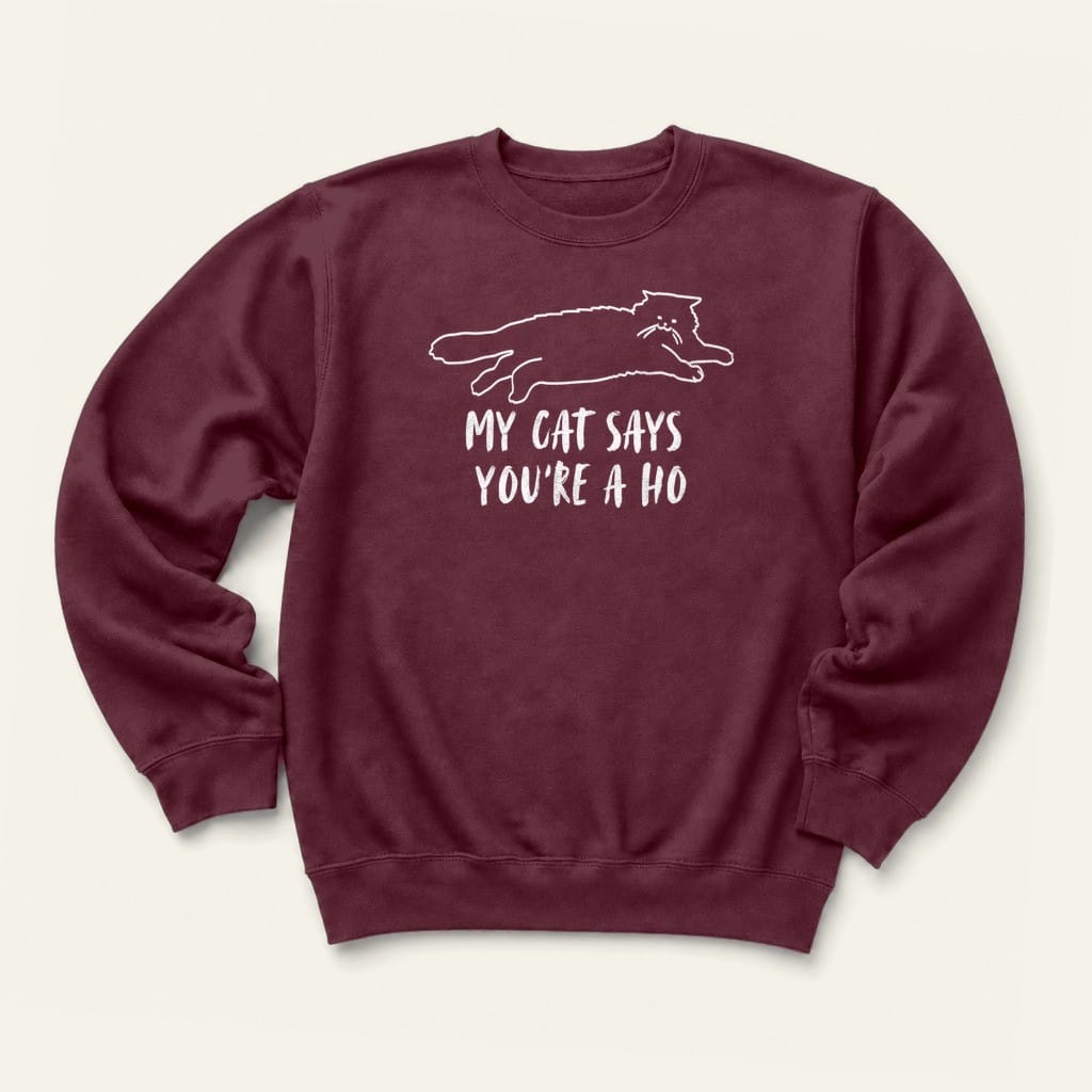 You're A Ho Sweatshirt in Maroon